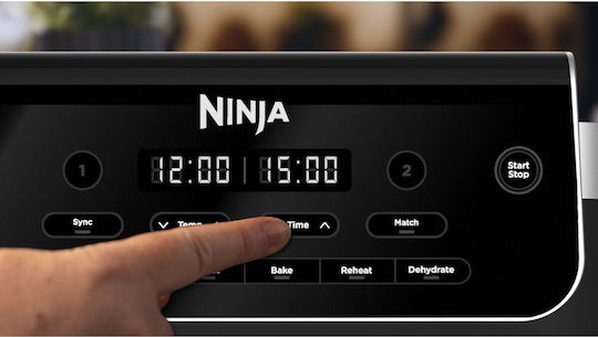 Ninja Friteuză cu Aer DualZone cu Două Coșuri Detașabile 7.6l Gri