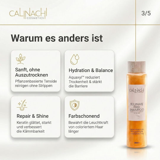 Calinachi Shampoos Glanz für Gefärbt Haare 300ml
