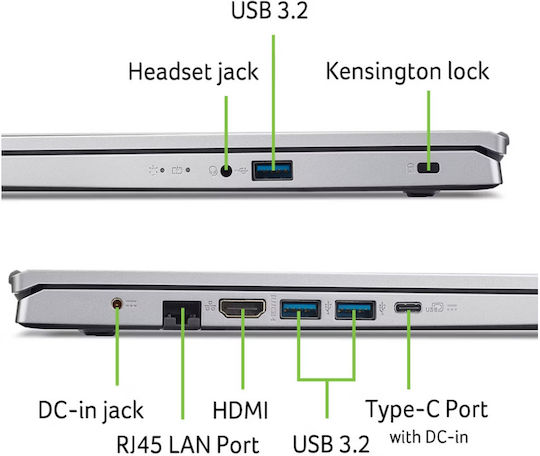 Acer Aspire Go 15 -R2UY 15.6" IPS FHD (Ryzen 7-5825U/16GB/1TB SSD/W11 Home) (GR Keyboard)