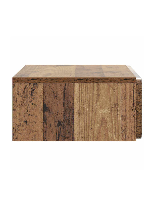 Wooden Bedside Table Brown 59x34.5x17cm