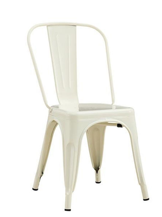 Καρέκλα Εξωτερικού Χώρου Μεταλλική Loft Ivory 45x48x85εκ.