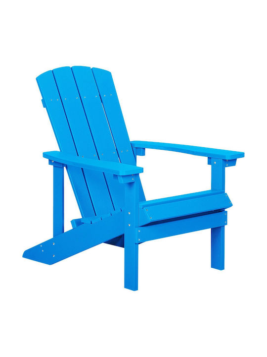 Outdoor Chair Wooden Adirondack Blue 88x75cm
