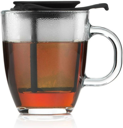Bodum Teekanne mit Filter Rostfreier Stahl Schwarz 350ml