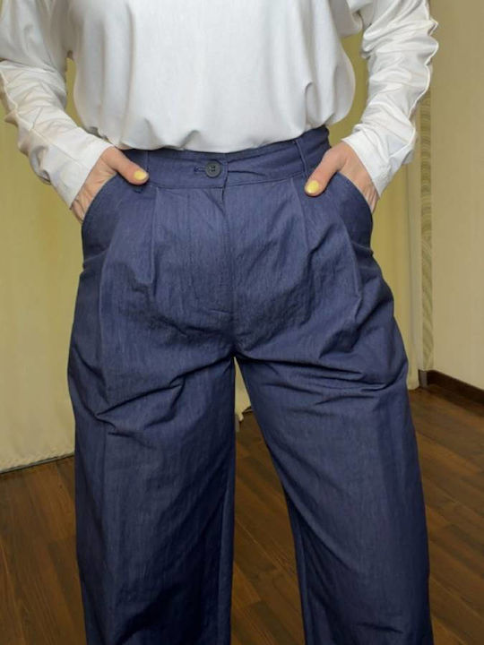 Women's High Rise Pantaloons in Straight Leg Blue