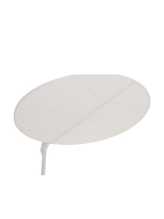 Professional Floor Parasol Circular Aluminum Cannopy Gray with Base Φ2.665m