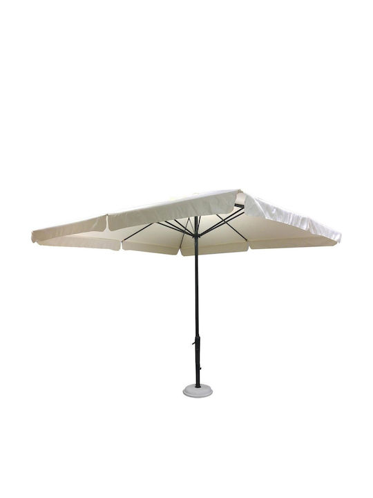 Quadratischer Aluminium-Garten- und Terrassen-Sonnenschirm Beige 2x3m