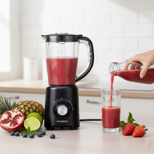 Melissa Kitchen Blender 1.5 L Plastic Bowl 2 Speeds Pulse Function 800 W Black