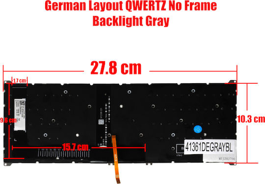Deutsche Tastatur Für Laptop German Laptop Keyboard Acer Aspire 5 A514-56 A314-36p Sp314-55n Kbhjsp513-55n-a Po5cyxbc Dev-01daf 9z.nhmb Sn21b43727 Pk131zt1a05 De Nο Frame Backlight Gray Κωδ.41361degraybl