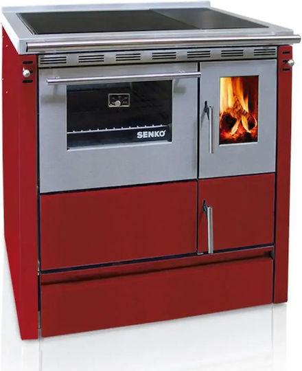 Senko Sg-75 Metallischer Holzofen mit Backofen 7.5kW Inox