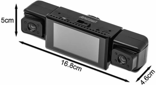 Andowl Q-CA720 Σετ Κάμερα DVR Αυτοκινήτου 4K με Οθόνη 3.16" & Κάμερα Οπισθοπορείας