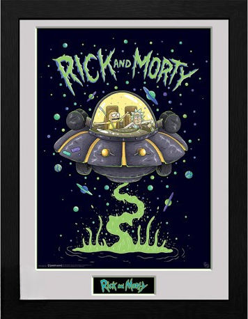 Gbeye Rick Morty Print Înramat Navă 30x40 Gbeye Rick Morty Print Înramat Navă 30x40