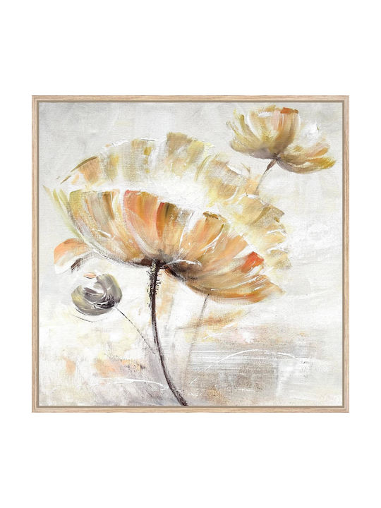 Oil Painting White Flowers 45x45