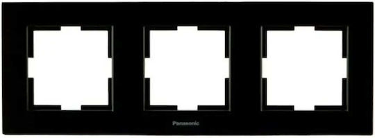 Panasonic Karre Plus Schwarzes Dreifach-Wechselrahmen