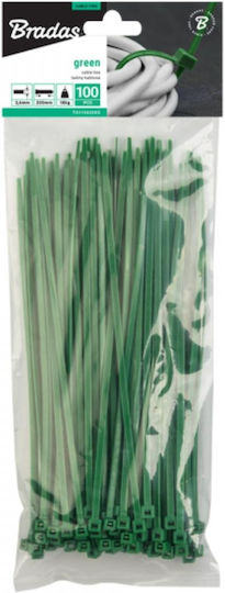 Cable Ties 2.5x100mm 100 Pcs Green