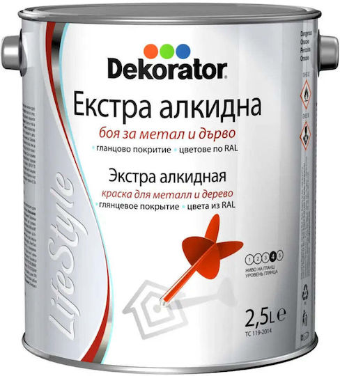Extra Alkyd Paint 2.5 L Ral 6018 Dekorator