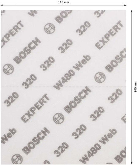 Sandpaper 115x140 P320 2 Pcs Bosch Expert W480