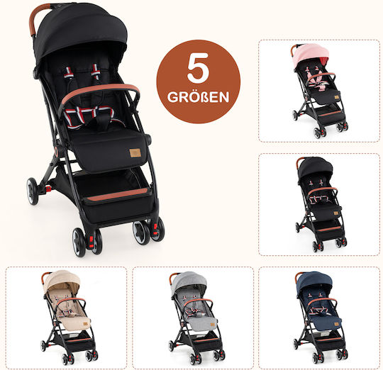 Costway Reversible Baby Stroller Suitable for Newborn Black