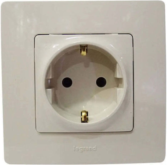Legrand Niloe Μονή Πρίζα Ρεύματος Εκρού