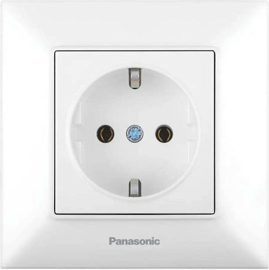 Panasonic Μονή Πρίζα Ρεύματος Λευκή