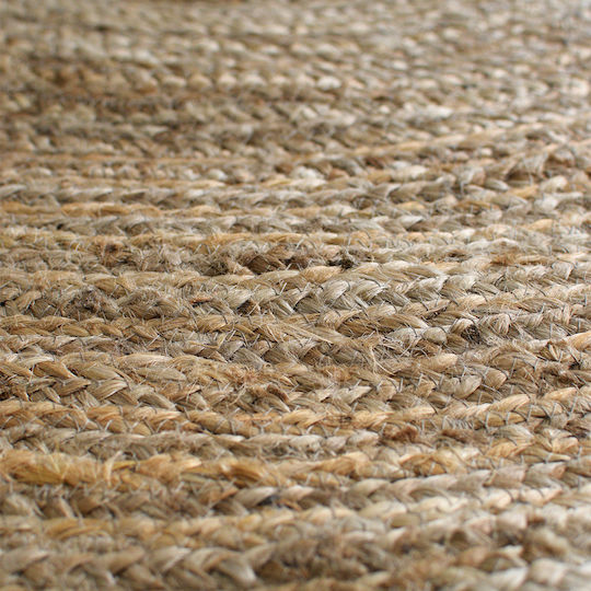 Ravelia Ojo Round Grey Jute Rug Φ60cm
