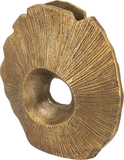 Artekko Βάζο Μεταλλικό Noble Χρυσό 30.5x7.5xΥ30.5cm