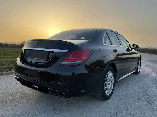 Rear Bumper Diffuser Mercedes-Benz C-Class W205 14-20 Sedan AMG 63 Look Black Tips Mercedes Benz Carner