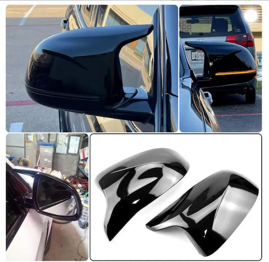 Mirror Caps BMW X3 F25 X4 F26 X5 F15 X6 F16 XM Look Glossy Black 2 Pieces BMW Carner