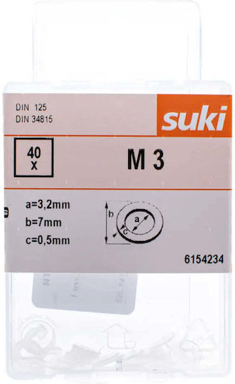 Washer M3 3.2x07x0.5mm Suki