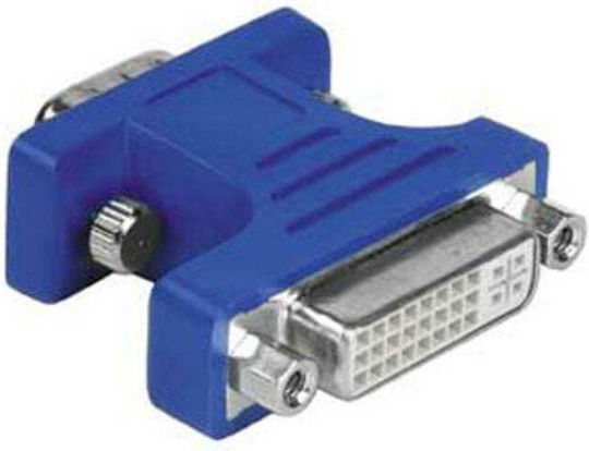 Сигнален Адаптерен Кабел Женски Hama DVI-A Мъжки VGA DVI-A Адаптер F->VGA M 45074/200341 Работи Само В Тази Посока