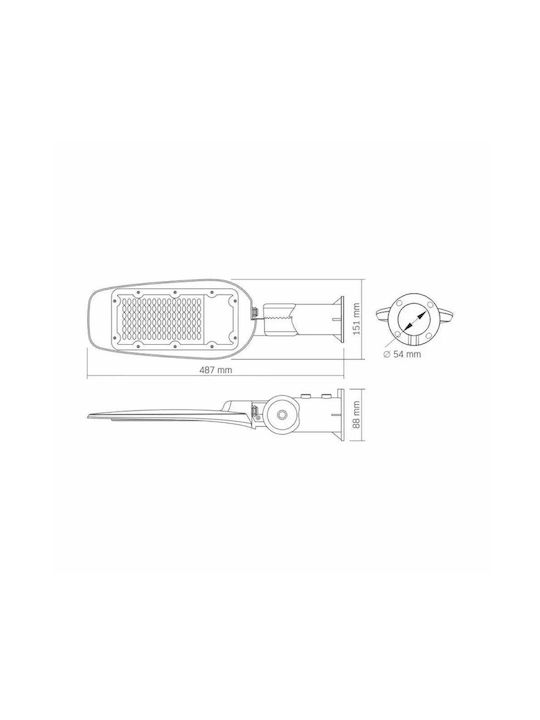 Videx Außenstehlampe LED Straße 50W 48.7cm Videx Außenstehlampe LED Straße 50W 48.7cm