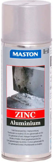 Spray Aluminum Zinc 400 Ml Silver Metallic Maston