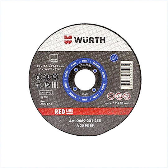 Disc Metalic Red Line Ø115 1.0mm Wurth