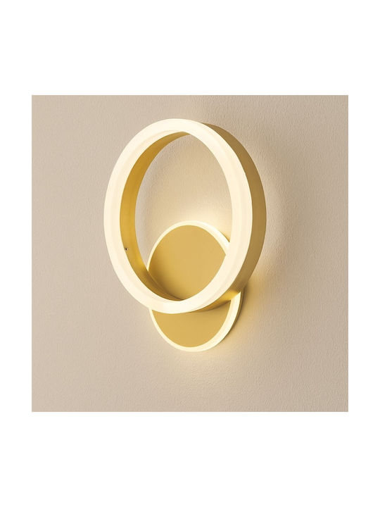 Alista Home Lampa de Perete Modernă cu LED Integrat și Lumină Alb Natural Auriu