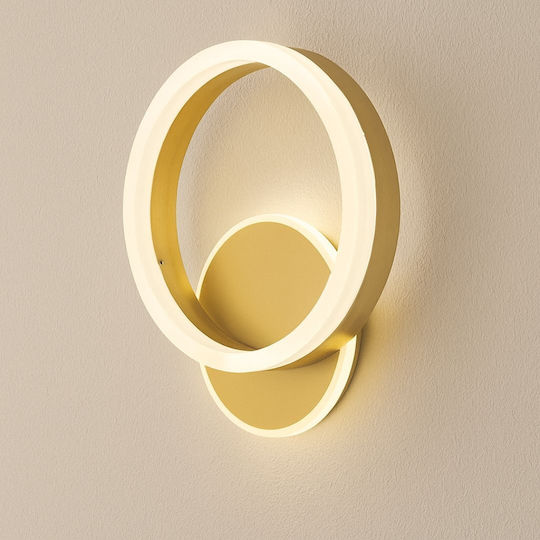 Alista Home Modern Wall Lamp with Integrated LED and Natural White Light Gold