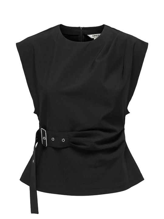 Only Bluza Damă Fără Mâneci Neagră