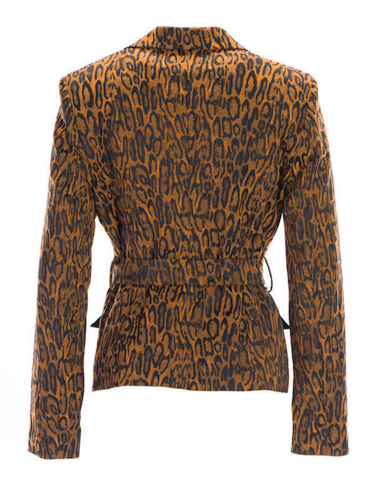 Silvy Rowson Kurzes Damen Blazer Braun