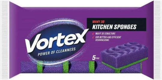 Kitchen Sponge Waves 5 Pcs Vortex
