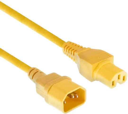 Power Cable Act C14 C15 2m Yellow