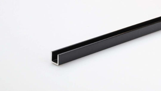 Aluminum U-profile 10x10mm/1m Black