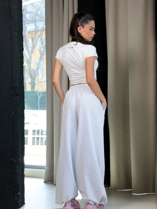 Pantaloni Largi Dama Gri
