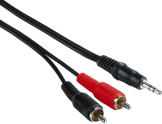 Кабел Hama 122297/43343 3.5 мм стерео жак 2 RCA 5 м