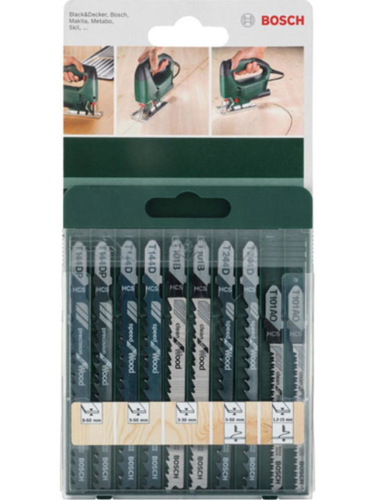 T-handle Blades 10 Pieces Wood