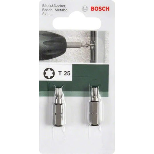 Bits T10x25mm 2pcs Bosch