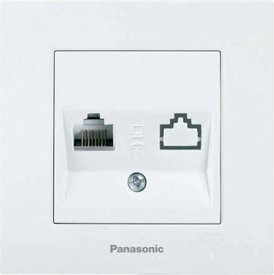 Pc Rj45 Cat5e Socket Panasonic White Karre+