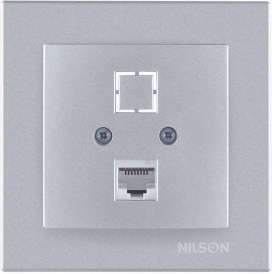 Nilson Alegra Rj45 Cat.5e Netzwerksteckdose Silber
