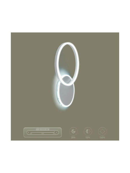 kelvo Wall Lamp with Integrated LED and Adjustable White Light 40x7.5cm
