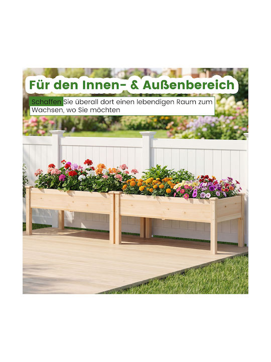 Costway Hölzerner Pflanzgefäß 48x62x122cm