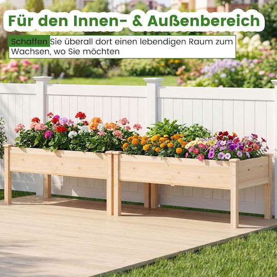 Costway Wooden Flower Pot 48x62x122cm