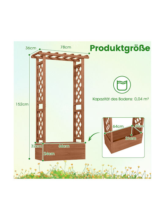 Costway Planter Box Din Lemn Portocaliu Costway Planter Box Din Lemn Portocaliu