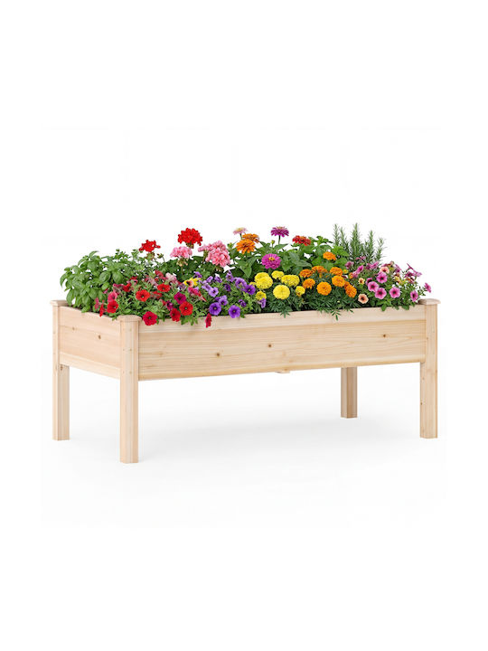Costway Hölzerner Pflanzgefäß 48x62x122cm